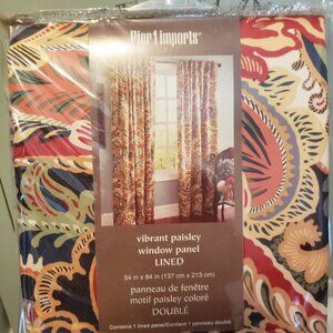 Pier 1 Imports 54"x 84" Vibrant Paisley Window Panels Lined